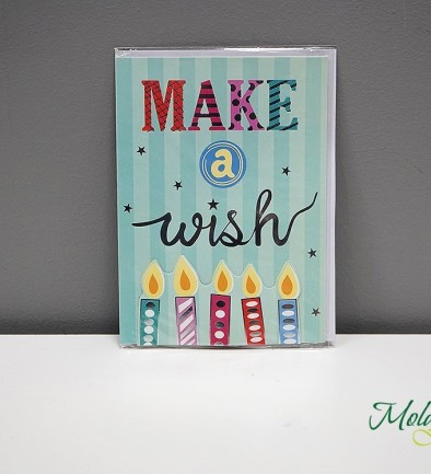 Открытка с конвертом "Make a Wish" Фото 394x433